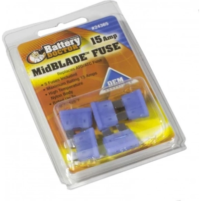 WIRTHCO - 24365 - 15 Amp MidBlade Fuse - Bulk pa3