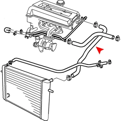 Tuyau de radiateur ou de refroidissement supérieur by URO - 4964789 pa1