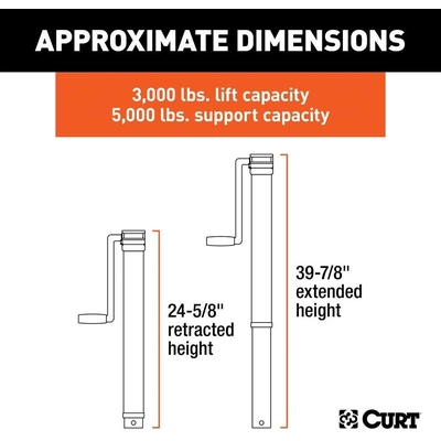 Weld Square Jack by CURT MANUFACTURING - 28359 pa6