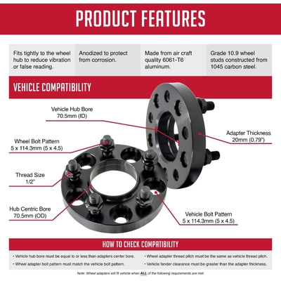 Wheel Adapter (Pack of 2) by COYOTE WHEEL ACCESSORIES - 54505450HAA705 pa2