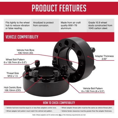 Wheel Adapter (Pack of 2) by COYOTE WHEEL ACCESSORIES - 65506550HE106 pa2