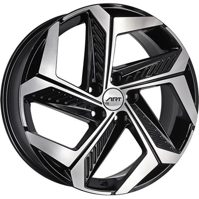 ART - R22219001 - REPLICA 222 Gloss Black - Machined Face Wheel (19x7.5 50mm) pa1