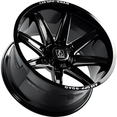 Gloss Black - Milled Edge alloy by AXE WHEELS (20x10.0 -19.0 mm) pa2