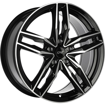 DAI WHEELS - DW1251701 - MODA Gloss Black - Machined Face Wheel (17x7.5 42mm) pa1