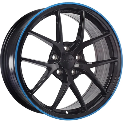 DAI WHEELS - DW1321702B - SKY Gloss Black - Blue Line Wheel  (17x7.5 40mm) pa31