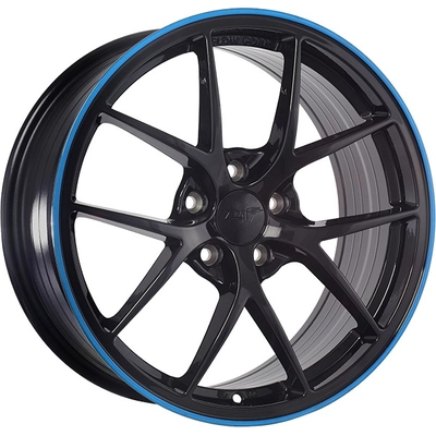 DAI WHEELS - DW1321702B - SKY Gloss Black - Blue Line Wheel  (17x7.5 40mm) pa32