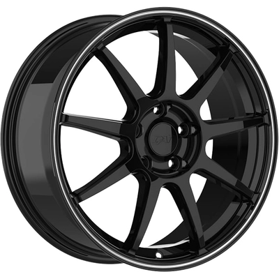 DAI WHEELS - DW1361501 -  REV Gloss Black - Machined Lip Wheel  (15x6.0 40mm) pa1