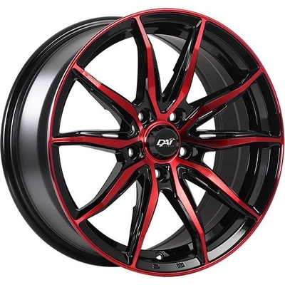 Gloss Black - Machined Face - Red Face alloy by DAI WHEELS (17x7.5 41.0 mm) pa1