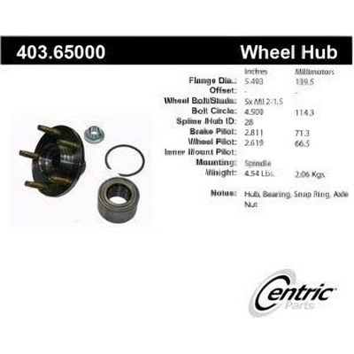 Wheel Hub Repair Kit by CENTRIC PARTS - 403.65000 pa1