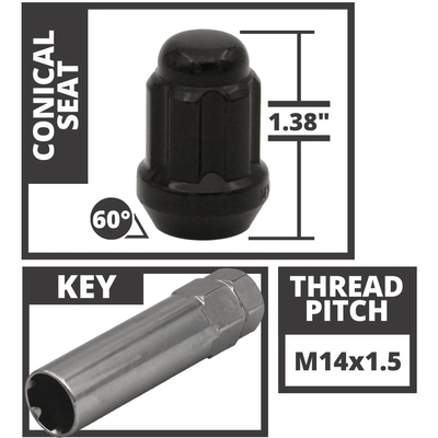 WEST COAST WHEEL ACCESSORIES - W56014SB - Wheel Lug Nut pa2