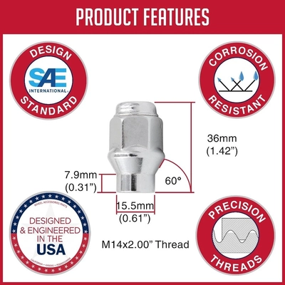 COYOTE WHEEL ACCESSORIES - 331148S - Lug nuts pa2