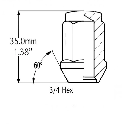 COYOTE WHEEL ACCESSORIES - 371142BL - Lug nut pa2