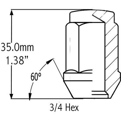 COYOTE WHEEL ACCESSORIES - 371145BLK - Lug nut pa2