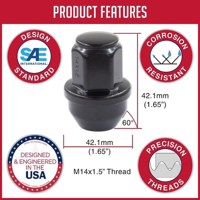 COYOTE WHEEL ACCESSORIES - 661148BLK - Lug Nut pa2