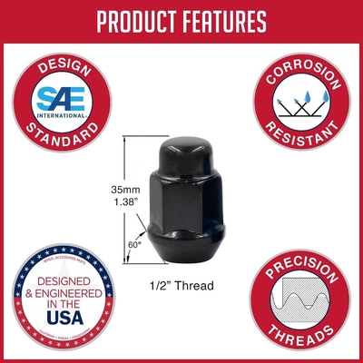 COYOTE WHEEL ACCESSORIES - 871148BLK - Lug Nuts pa2