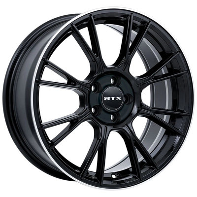 Vapor Black with Machined Lip Wheel by RTX (17x7.5 40mm) pa1