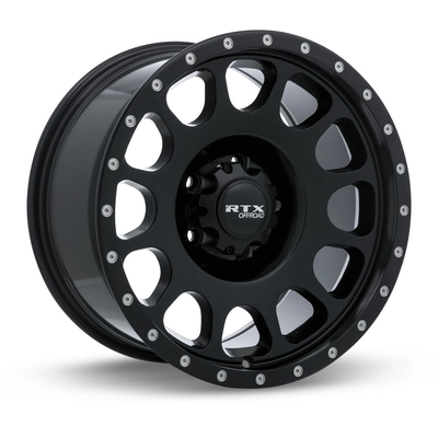 Baja Satin Black with Milled Rivets Wheel by RTX (17x9 0mm) pa1