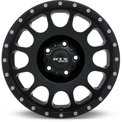 Baja Satin Black with Milled Rivets Wheel by RTX (17x9 0mm) pa2