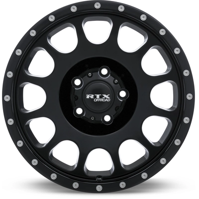 Baja Satin Black with Milled Rivets Wheel by RTX (18x9 10mm) pa2
