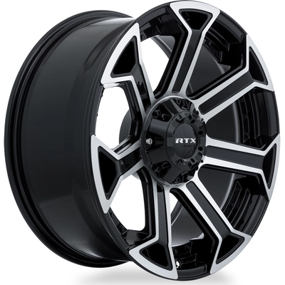 Peak Gloss Black Machined Wheel by RTX (18x9 0mm) pa1