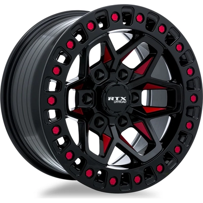 Zion Black Milled Red Wheel by RTX (18x9 0mm) pa1