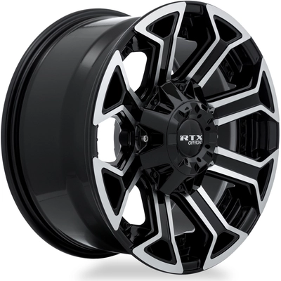 Peak Gloss Black Machined Wheel by RTX (18x9 18mm) pa2