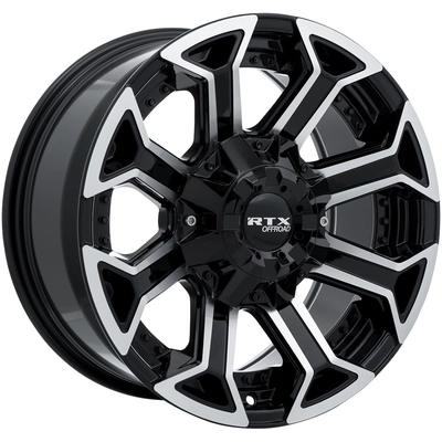 Peak Gloss Black Machined Wheel by RTX (18x9 18mm) pa1