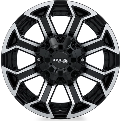 Peak Gloss Black Machined Wheel by RTX (18x9 18mm) pa2