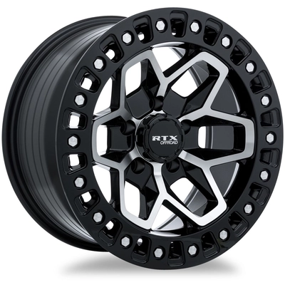 Zion Gloss Black Machined Wheel by RTX (17x9 -15mm) pa1
