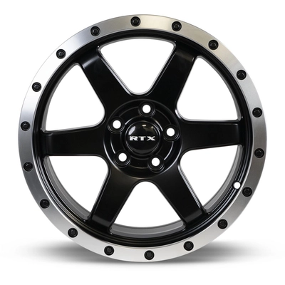 Dakar Satin Black Machined Edge Lip Wheel by RTX (17x8 35mm) pa2