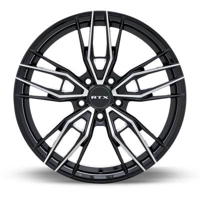 Scepter Gloss Black Machined Wheel by RTX (18x8 40mm) pa2