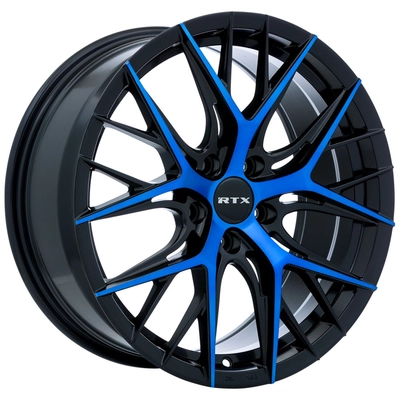 Valkyrie Gloss Black Machined Blue Wheel by RTX (18x8 40mm) pa1