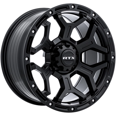 Goliath Satin Black with Milled Rivets Wheel by RTX (18x9 0mm) pa1