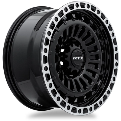 Moab Gloss Black Machined Lip Wheel by RTX (17x9 0mm) pa2