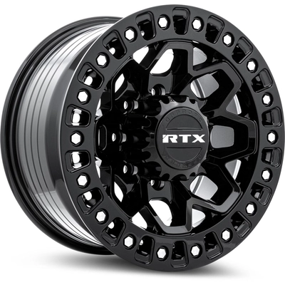 Zion Gloss Black Milled Rivets Wheel by RTX (17x9 20mm) pa1