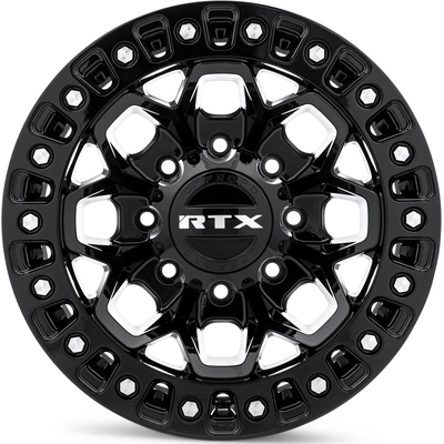 Zion Gloss Black Milled Rivets Wheel by RTX (17x9 20mm) pa2