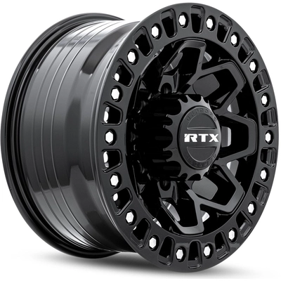 Zion Gloss Black Milled Rivets Wheel by RTX (18x9 20mm) pa2