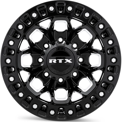 Zion Gloss Black Milled Rivets Wheel by RTX (18x9 20mm) pa2