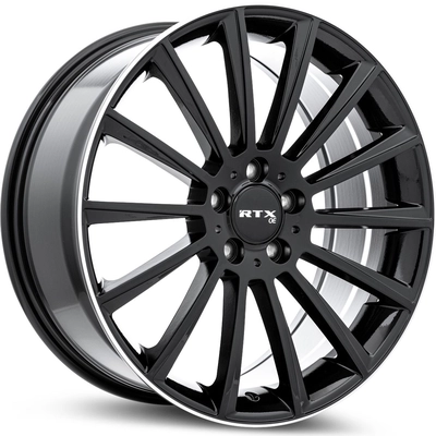 MB02 Gloss Black with Machined Lip Wheel by RTX (19x8 38mm) pa1