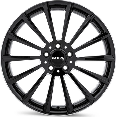MB02 Gloss Black with Machined Lip Wheel by RTX (19x8 38mm) pa2