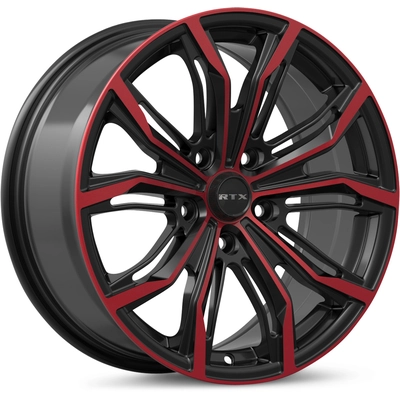 Black Widow Black Machined Red Wheel by RTX (18x8 42mm) pa1