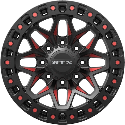 Zion Gloss Black Milled Red Wheel by RTX (18x9 20mm) pa2