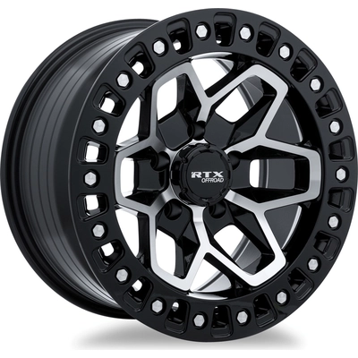 Zion Gloss Black Machined Wheel by RTX (17x9 15mm) pa1