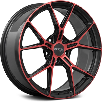 RS01 Gloss Black Machined Red Wheel by RTX (18x8 38mm) pa1