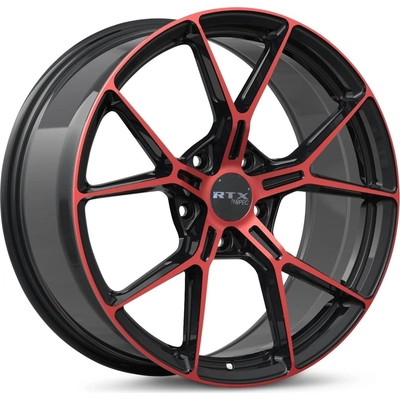 RS01 Gloss Black Machined Red Wheel by RTX (19x8.5 38mm) pa1