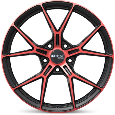 RS01 Gloss Black Machined Red Wheel by RTX (20x9 35mm) pa2