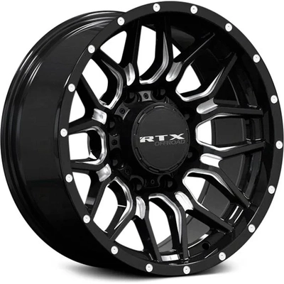 Claw Gloss Black Milled with Rivets Wheel by RTX (18x9 18mm) pa1