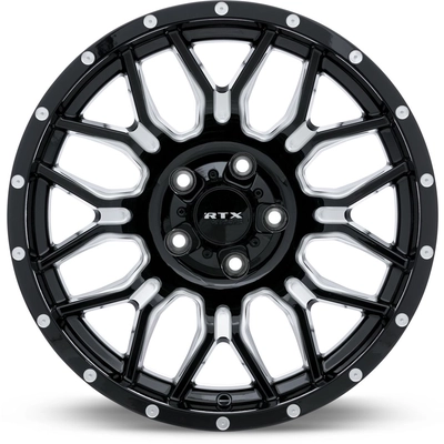 Claw Gloss Black Milled with Rivets Wheel by RTX (20x9 0mm) pa2