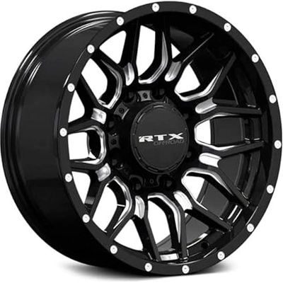 Claw Gloss Black Milled with Rivets Wheel by RTX (20x9 0mm) pa1