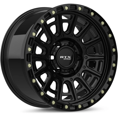 Striker Gloss Black with Milled Rivets Wheel by RTX (17x8.5 -10mm) pa1